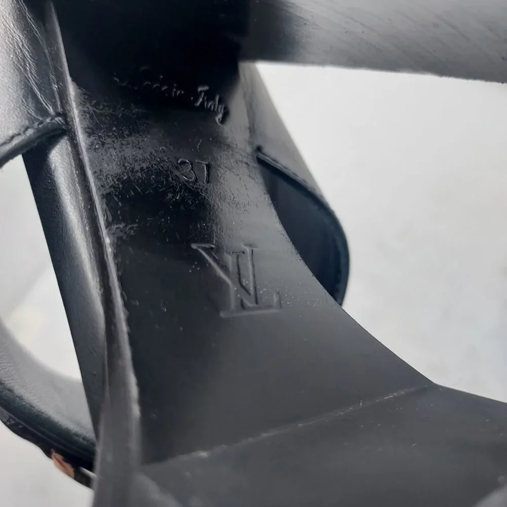 LOUIS VUITTON Black LV Star Trail Heel Sandal - Picture 7 of 12